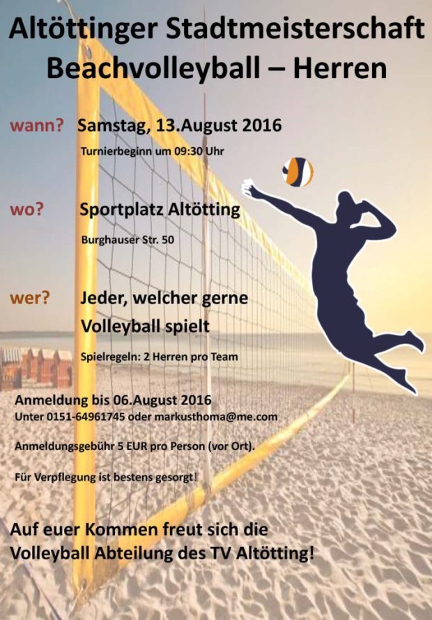 13. August Beachvolleyball Stadtmeisterschaft Altötting