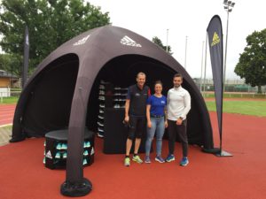 Adidas war mit einem Stand vertreten