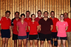 Hinten von links: Andre Lassahn, Roman Lips, Christian Meier, Florian Ehegarnter Andreas Maier, Steffen Kreuz Vorne von links: Margot Kreuzpointner, Franziska Ehegartner, Josepf Ott, Sabine Hanke